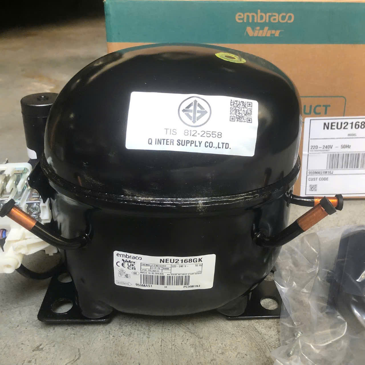 Máy nén lạnh Embraco 3/4HP NEU2168GK