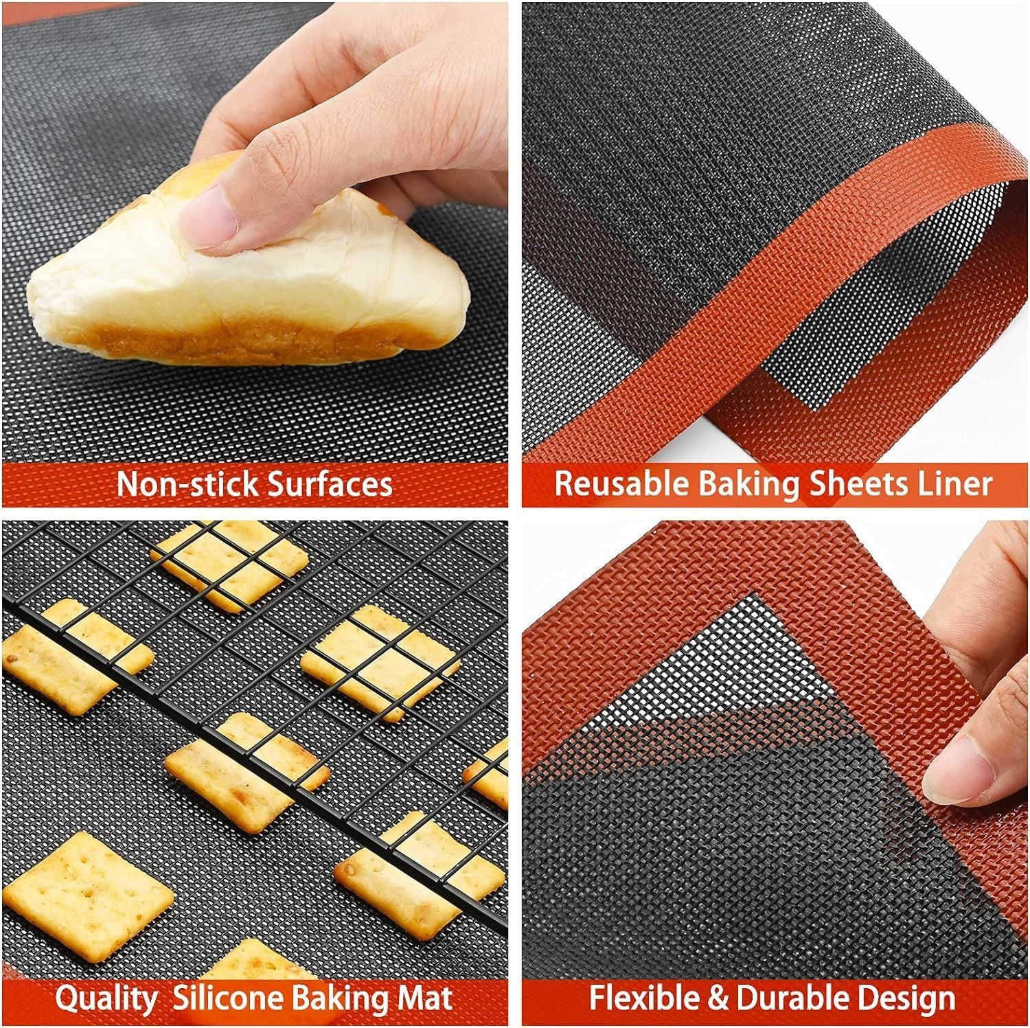 Tấm lót nướng Silicon có lỗ thoáng khí- Sanneng ( Breathable Silicone Baking Mat) - Ảnh 6